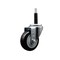 Service Caster 3.5'' SS Black Poly Wheel Swivel 3/4'' Expanding Stem Caster SCC-SSEX20S3514-PPUB-BLK-34 - alternate 1
